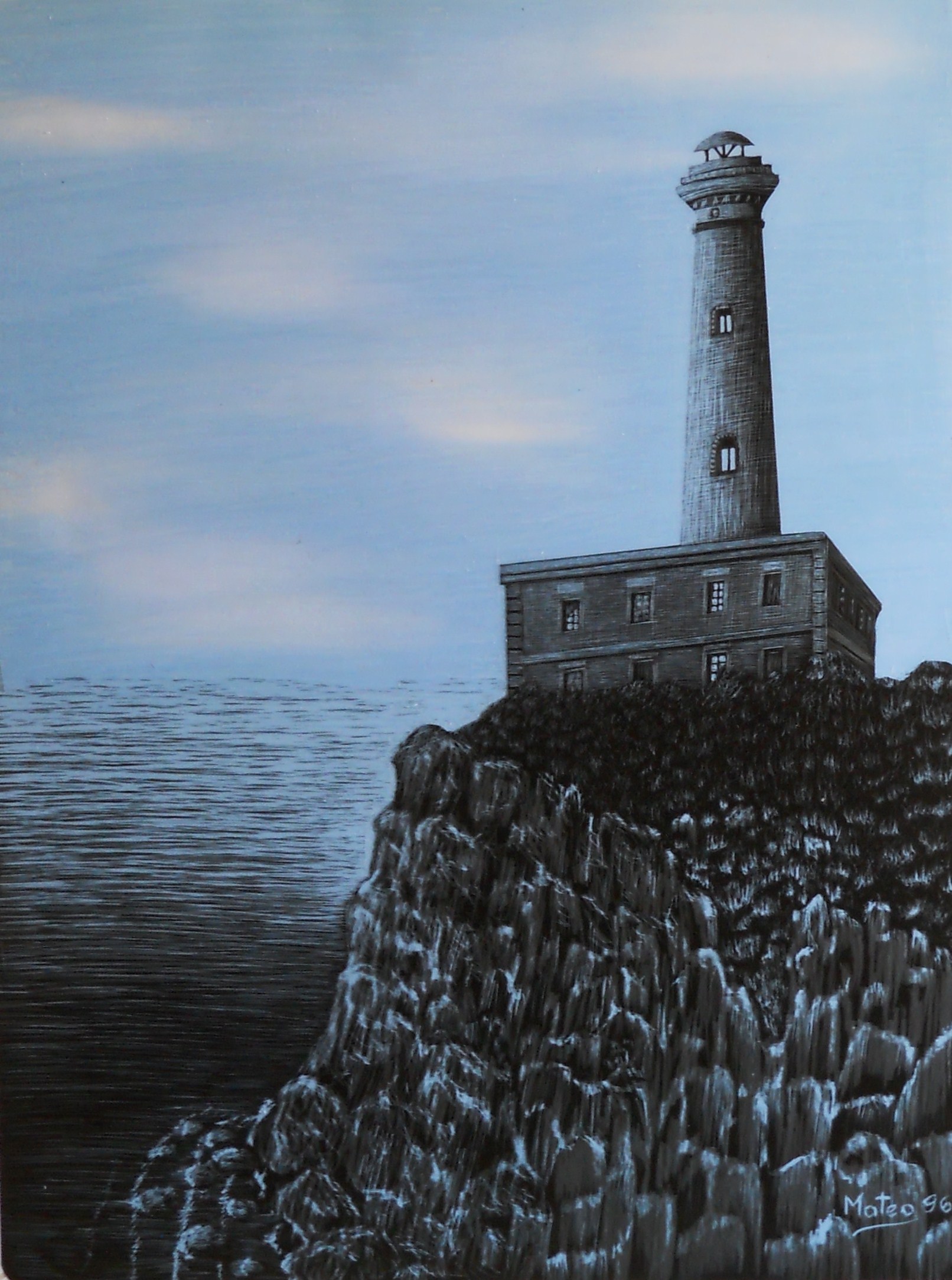 Castillos, palacios y faros en técnica Grapel de Mateo